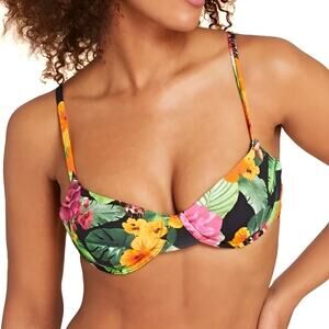 Andie‎ Womens Beach Resort The Bermuda Underwire Tropical Floral Swim Bikini Top